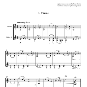 Variations on Silent Night (2 Violins)