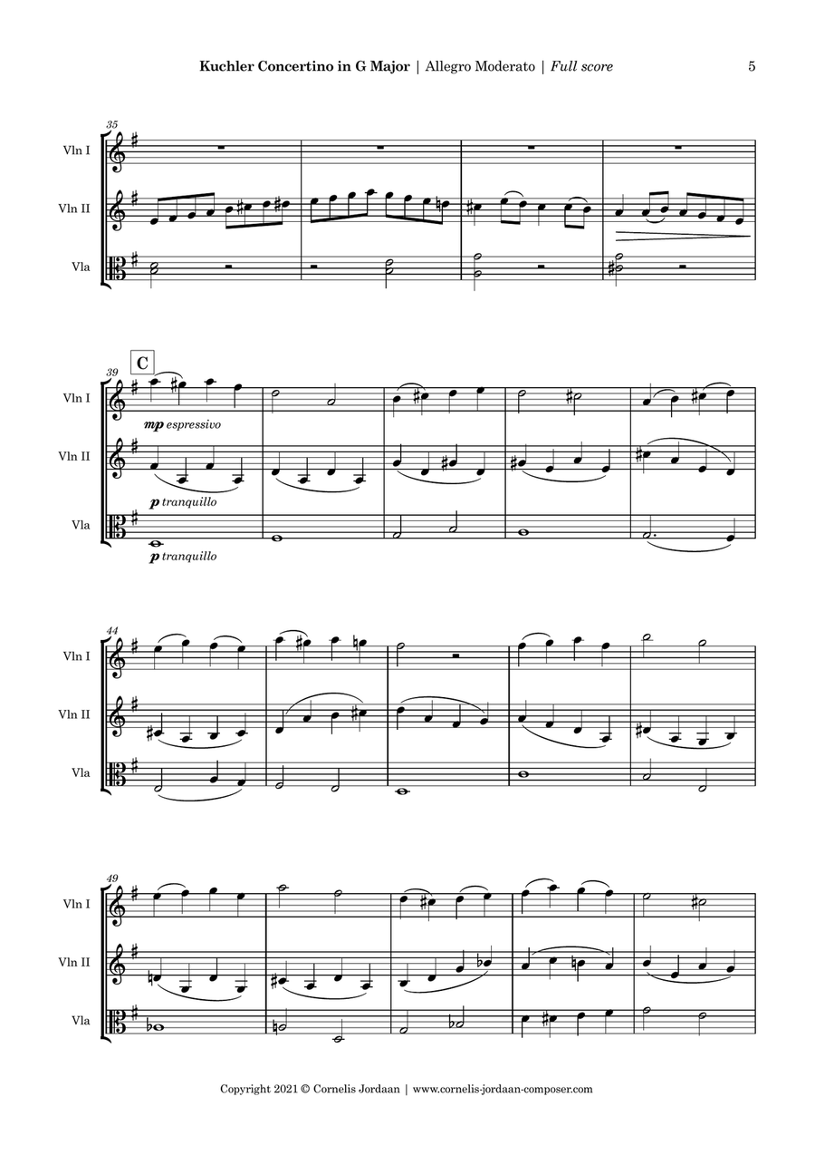 Kuchler Concertino in G Major (2 Violins & Viola) - Image 3